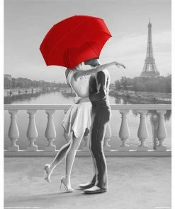 Deco Panel ROMANCE IN PARIS - 40x50 Cm