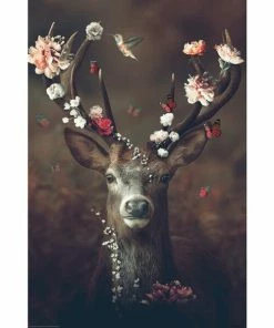 Deco Panel FAUNA FLORA HIRSCH - 60x90 Cm