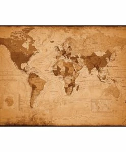 Deco Panel WELTKARTE ANTIK - 60x90 Cm