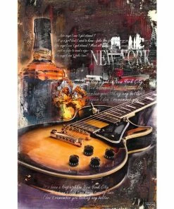 Deco Panel GUITAR BLUES NIGHT ONE - 60x90 Cm