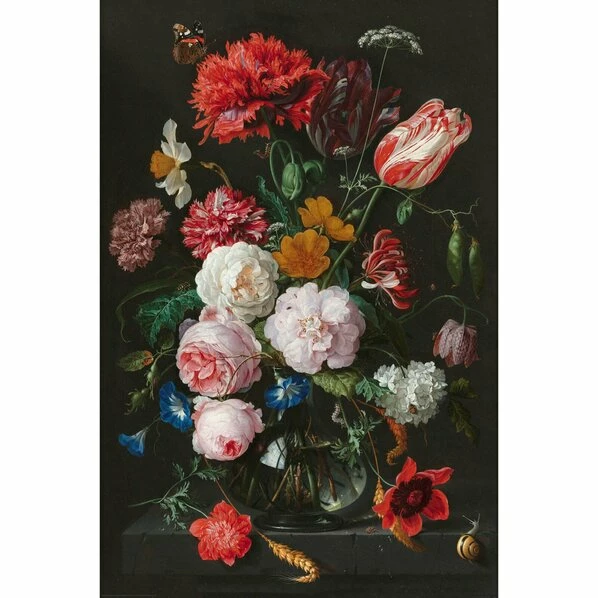 Deco Panel JAN DAVIDSZ DE HEEM STILL LIFE FLOWERS - 60x90 Cm 1 Deco Panel JAN DAVIDSZ DE HEEM STILL LIFE FLOWERS - 60x90 Cm