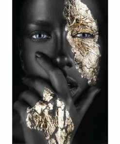 Deco Panel WOMAN GOLD HAND - 60x90 Cm