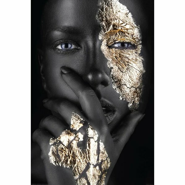 Deco Panel WOMAN GOLD HAND - 60x90 Cm