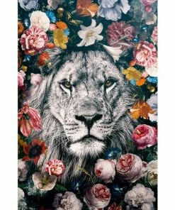 Deco Panel LÖWE BLUMEN - 60x90 Cm