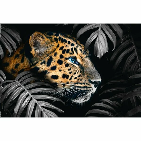 Deco Panel LEOPARD UND BLÄTTER - 60x90 Cm 1 Deco Panel LEOPARD UND BLÄTTER - 60x90 Cm