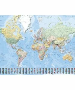 Deco Panel WELTKARTE - 60x90 Cm