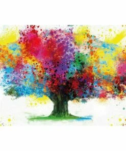 Deco Panel BUNTER BAUM - 60x90 Cm