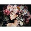 Deco Panel FRAU UND BLUMEN - 100x140 Cm