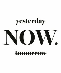 Gerahmtes Bild NOW - Schwarz-weiß - 50x50 Cm