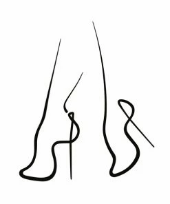 Gerahmtes Bild HIGHHEELS - Schwarz-weiß - 50x50 Cm