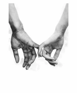 Gerahmtes Bild HÄNDE S/W - 50x70 Cm