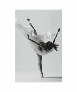 Gerahmtes Bild BALLET SILHOUETTE S/W - 50x70 Cm