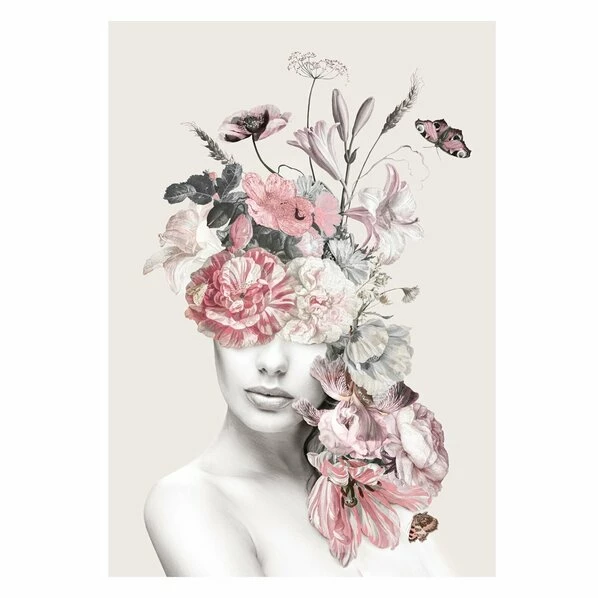 Gerahmtes Bild FLORAL LADY SWEET - 50x70 Cm