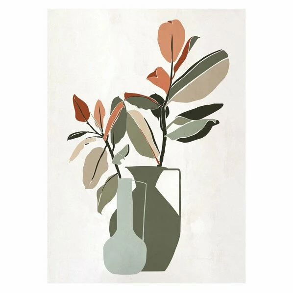 Gerahmtes Bild BOTANICAL ILLUSTRATION - 30x40 Cm