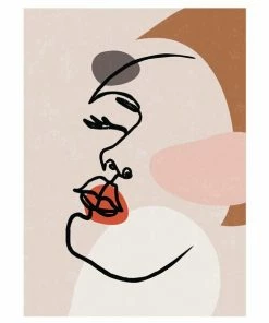 Gerahmtes Bild FACE PATTERNS - 30x40 Cm