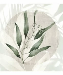 Gerahmtes Bild ILLUSTRATED LEAFS - 50x50 Cm