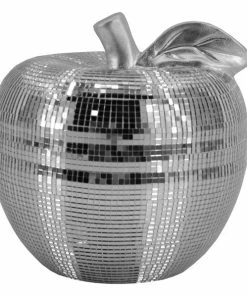Dekoapfel - Silber - Keramik - 17 Cm Hoch