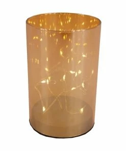 LED-Windlicht - Gold - 15,5 Cm