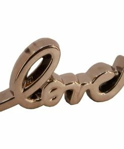 Deko Schriftzug LOVE - Silber - Keramik