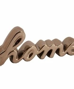 Deko Schriftzug HOME - Silber - Keramik