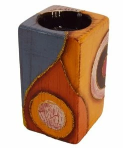 Teelichthalter - Bunt - Keramik - 12 Cm