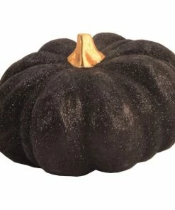 Deko Kürbis - Schwarz - Keramik - 17 Cm