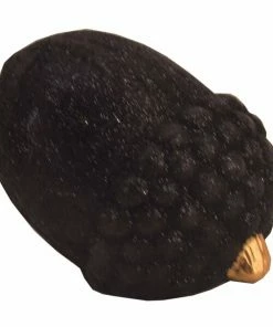 Deko Eichel - Schwarz - Glitzer - 13,5 Cm