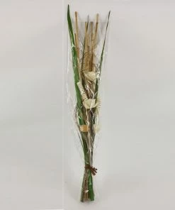 Deko-Strauch - Grün-beige - 120 Cm