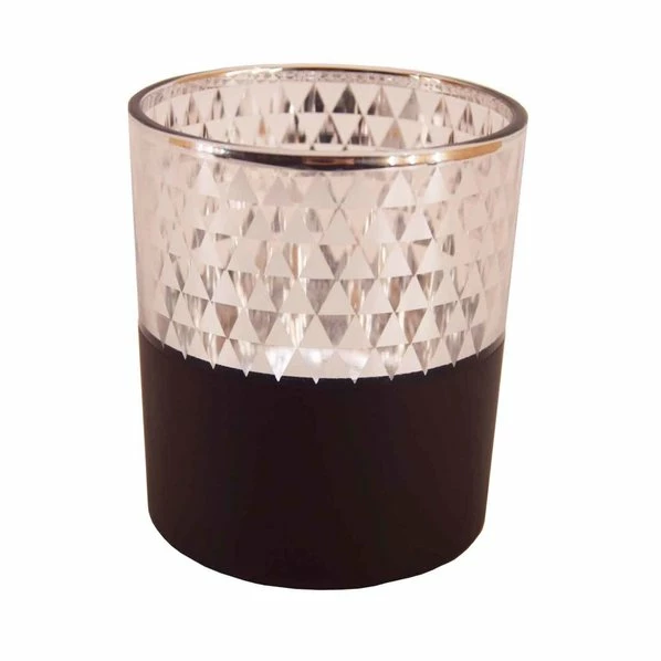 Windlicht - Silber-schwarz - Verschiedene Größen