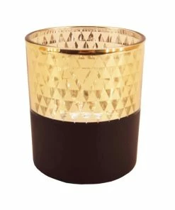 Windlicht - Gold-schwarz - Verschiedene Größen