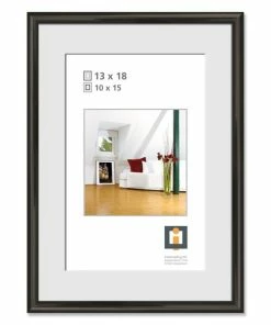 Bilderrahmen - Schwarz - Kunststoff - 13x18 Cm