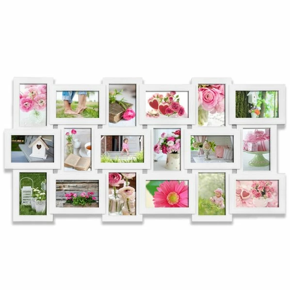 18er Collagerahmen - Weiß - 90x46 Cm