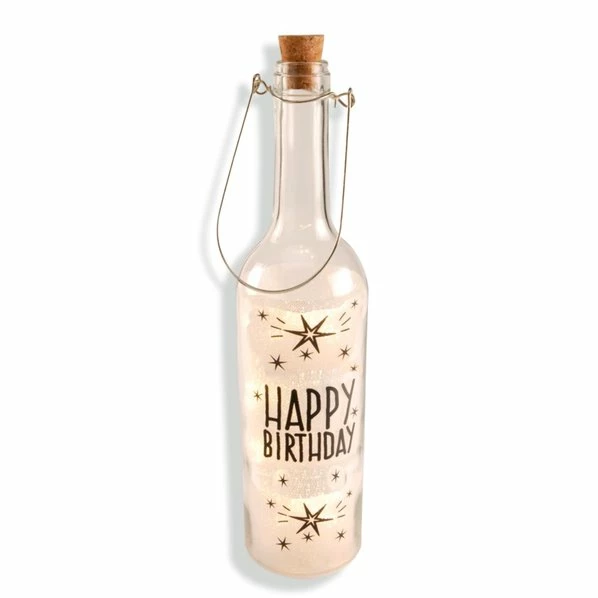 LED-Flasche - Happy Birthday - 29 Cm 1 LED-Flasche - Happy Birthday - 29 Cm