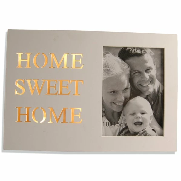 LED-Bilderrahmen - Holz - Schriftzug