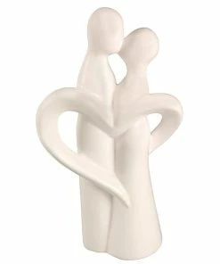 Liebespaar Dekofigur - Weiß - 20 Cm Hoch