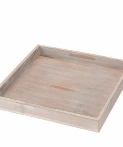 Deko Tablett - Grau - 30x30 Cm