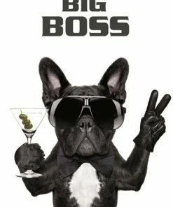 Keilrahmen-Bild BIG BOSS HUND - 60x90 Cm