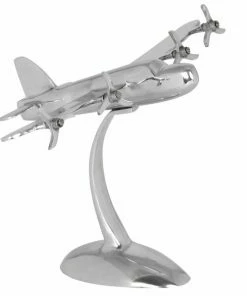 Deko-Flugzeug - Silber - Aluminium