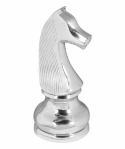 Deko-Schachfigur - Silber - Aluminium