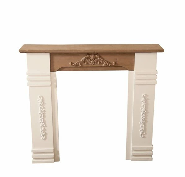Kaminumrandung ROCCO - Weiß-natur - Holz 1 Kaminumrandung ROCCO - Weiß-natur - Holz