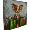 Wandbild ROLLERFAHRER - Metall - 80x80 Cm