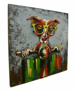 Wandbild ROLLERFAHRER - Metall - 80x80 Cm