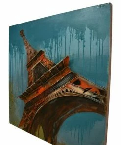 Wandbild EIFFELTURM - Metall - 80x80 Cm