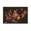 Leinwandbild BLUMEN - Orange-schwarz - 90 X 60 Cm