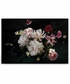 Leinwandbild BLUMEN - Rosa-gelb - 90 X 60 Cm