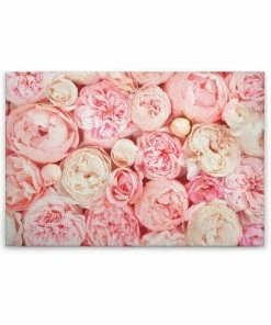 Leinwandbild BLUMEN BOUQET - Rosa - 90 X 60 Cm