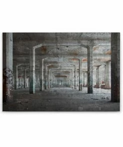 Leinwandbild INDUSTRIAL - Grau - 90 X 60 Cm