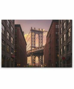 Leinwandbild BROOKLYN BRIDGE - Braun - 90 X 60 Cm
