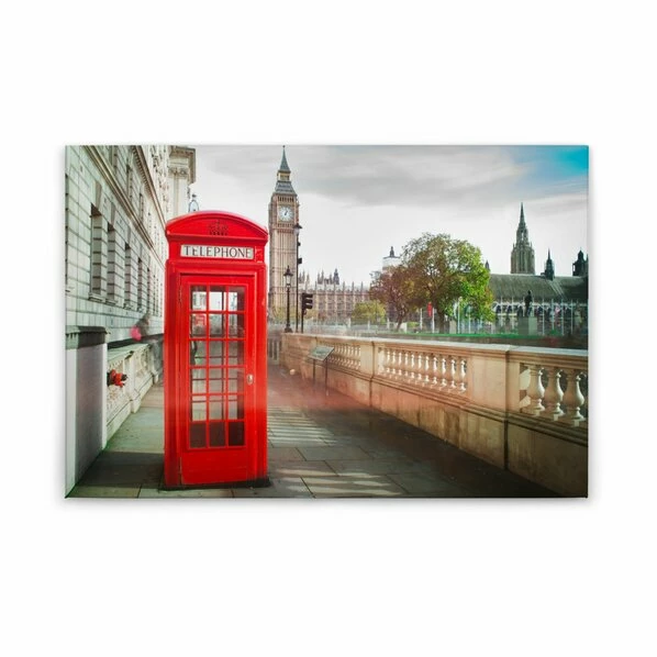 Leinwandbild TELEFONZELLE - Rot - 90 X 60 Cm 1 Leinwandbild TELEFONZELLE - Rot - 90 X 60 Cm