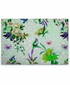 Leinwandbild VÖGEL - Blau - 90 X 60 Cm